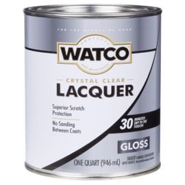 Watco 63041 Lacquer Clear Wood Finish, Quart, Gloss Clear