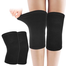 Bamboo Knee Sleeve, Elastic Compression Knee Brace Breathable Knee Pads Leg Sleeves Thicken Thermal Knee Braces Relieve Knee Pain Knee Sleeves for Men Women Ski Cycling Dance Running