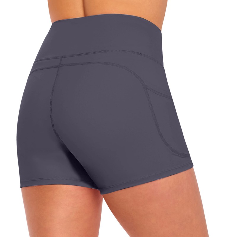 Natural Uniforms Women's High Waist Yoga Shorts Tummy Control with