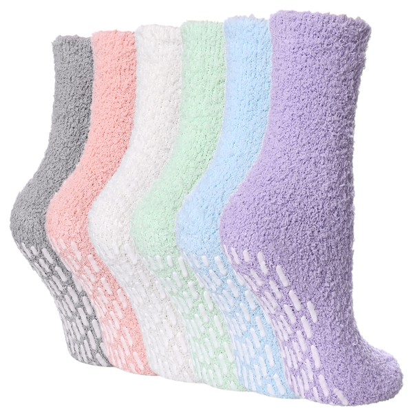 FNOVCO Non Slip Socks for Women Winter Warm Cozy Fuzzy