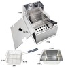 Commercial Deep Fryer with Baskets, 1700W 9.7QT/9.1L Thickened Stainless Steel