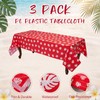 Fanfanwin 3 Pcs Hawaiian Luau Tablecloths Red and White Tropical