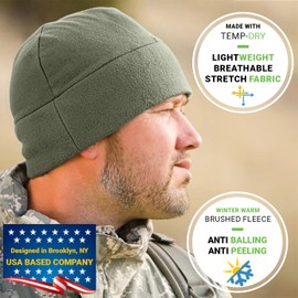 Temple Tape Tactical Fleece Watch Cap Beanie - OD Green
