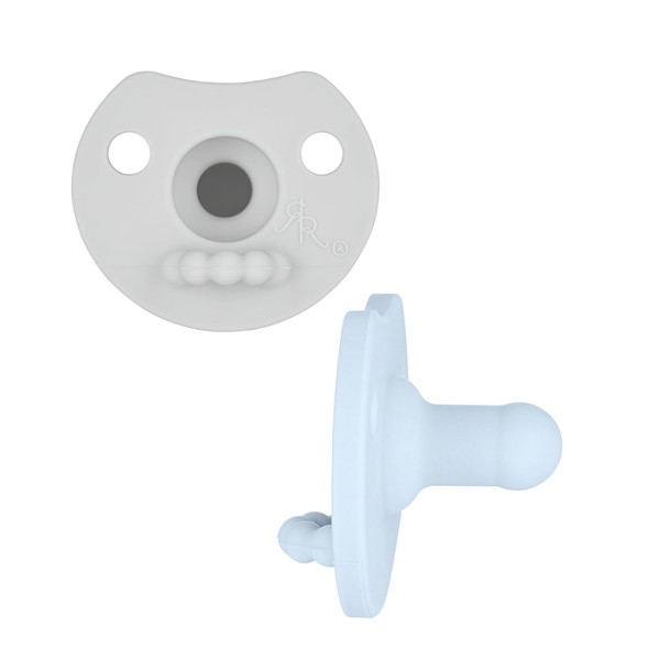 Ryan & Rose Cutie PAT Pacifier Teether (Light, Blue/Grey (2