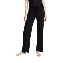 PJ Salvage Women's Basic Open Leg Lounge Pant, Rayon Black, Large