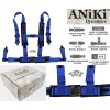 ANIKI BLUE 4 POINT AIRCRAFT BUCKLE SEAT BELT HARNESS w/