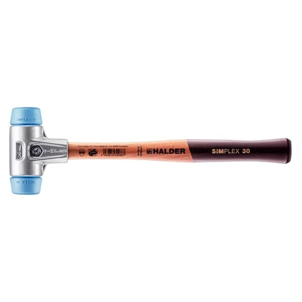 Halder 3101.030 Simplex .4 lb. Soft-Face Mallet with TPE-Soft Blue
