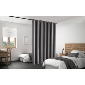Legacy Decor Blackout Room Divider Panel Privacy Screen Thermal Insulated Grey Color 7 Sizes - 10 FT W X 9 FT L