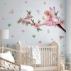 Pink Peach with Fairy Wall Decals for Girls Room, 30x60cm
