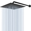 Voolan All Metal Shower Head with Extension Arm, Stainless Steel