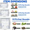 3 Size Reusable Aluminum Foil Food Storage Bags with Zipper
