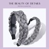 XRACEPHOL 2Pcs Braided Headbands Synthetic Headbands Handmade Fashion Braid Headband
