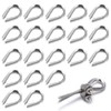 Pavike Wire Rope Thimbles (20 Pieces) M4 Stainless Steel Thimbles,