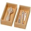 Lixple Bamboo Drawer Organizer, Small Silverware Organizer for Kitchen Drawer,