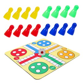 FRCOLOR 1 Set Folding Flying Chess Set Convenient Tabletop Game for Parties Compact Design Portable Board for Family Fun and Outdoor Activities