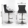 Bar Stools Set of 2, Swivel Bar Stools with Silver