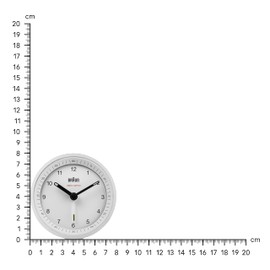 Braun BC07W-DCF Classic Analogue Radio Alarm Clock for Central European Time Zone (MET/GMT+1) with Snooze Function, Light, Silent Clockwork, and Crescendo Alarm, in White