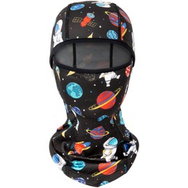 Dinosaurs Kids Balaclava Windproof Ski Face Warmer Neck Warmer for Boys Girls (Black)