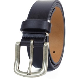Finplus EDWIN 0111222 Belt, 1.3 inches (33 mm), 46.1 inches (117 cm), Made in Japan, Cowhide Leather, Plain, navy