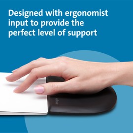 Kensington ErgoSoft Wrist Rest for Slim Mouse/Trackpad, Black (K52803WW)