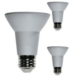 Diodesy- PAR20 LED Long Neck Flood Light Bulb 5W 500 Lumen E26 Medium Base 4000K Cool White Ideal for Track & Recessed Spot Light Bulbs 120V CRI80 40° Beam Angle White Finish Pack of 3