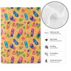 MIEPOS Flip-Flop Summer Fun Throw Blanket,60x80in,Soft,Lightweight Flannel,Palm Leaves Tropical Flower