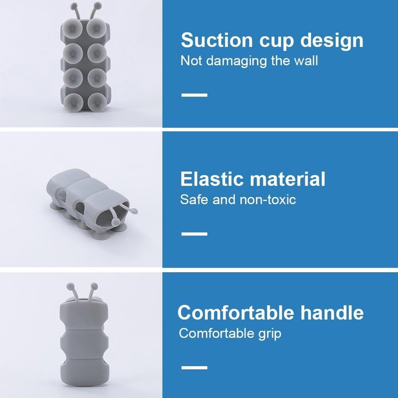 4 Pcs Silicone Shower Head Holder, Universal Relocatable Shower Head