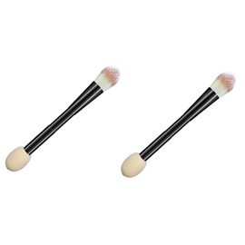 Baluue 2pcs Dual-ended Makeup Brush Ergonomic Portable Cosmetics Tool for Foundation Concealer and Powder Application Stylish Design for Women for Birthdays and Special Occasions