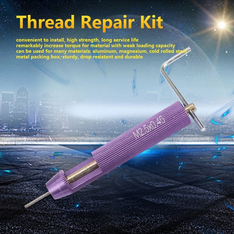 M2.5*0.45 Screw Threaded Inserts Repair Tool Set Wire Insert Installation