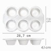 Hiceeden Pack of 2 6 Cups Ceramic Muffin Mould Non-Stick