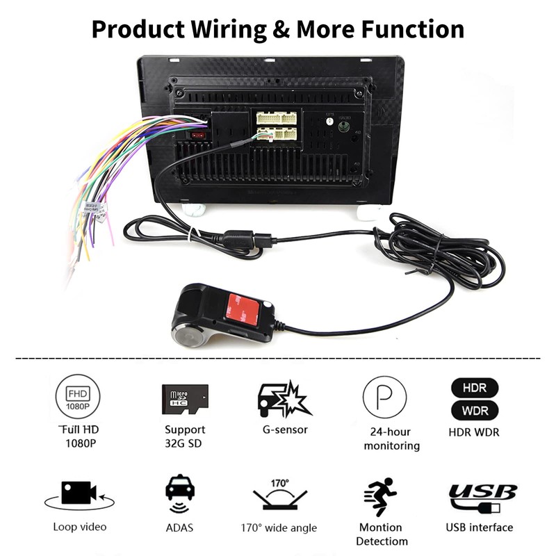 Hikity Car Dash Cam, USB Dash Cam Car for Android
