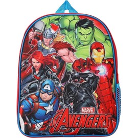 Avengers Boys Backpack Character Rucksack Kids School Bag Superhero Carry Travel Bag With Drinks Holder Red