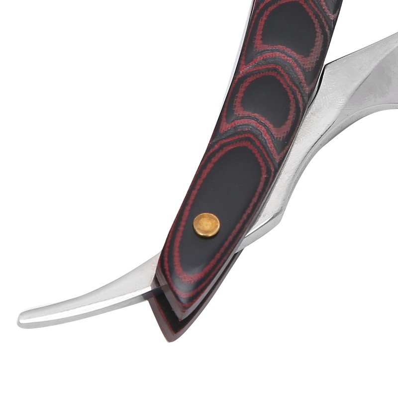 Straight Edge Razor OldFashioned Folding Manual Barber Shaver with Wood