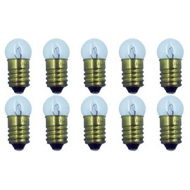 CEC Industries #1447 Bulbs, 18 V, 2.7 W, E10 Base, G-3.5 Shape (Box of 10)