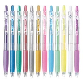 Pilot Juice 05 Retractable Gel Ink Pen (LJU-10EF), Extra Fine Point, 0.5mm, Pastel & Metalic, 12 Color Set