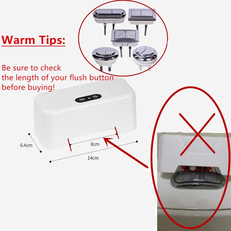 Automatic Toilet Flusher, New Upgraded Touchless Toilet Flush Kit, Waterproof