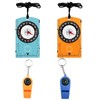 4 Pcs Multifunctional Compass and Hiking Whistle Set, Compass Navigation,
