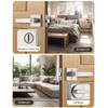 Tinewa 5 Pack Privacy Square Brushed Nickel Door Handles Interior,