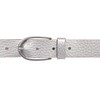 Vanzetti Leather Belt, Metallic silver