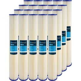 SpiroPure SP-EC5-20 20x2.5 5 Micron Pleated Polyester Sediment Water Filter Cartridge ECP5-20 255486-43 (Case of 20)