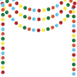 HONMOK Einschulung Tür Deko, Schulanfang Wand Dekoration, Schuleinführung Filzkugel Girlande Bunt, Bunte Pompons Hängende Ornament für Schulstart Schulbeginn Klassenzimmer Schule Einschulungsfeier