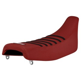 Enjoy Mfg 1978-2005 Kawasaki KLR 250 Gripper Seat Cover  all MAROON w/ BLACK ribs #314