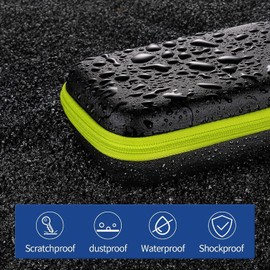 Yinke Tasche für Philliips O Blade QP2530/30, QP2630/30, QP2520/30, QP2520/65 Elektrorasierer Schutzhülle mit Schwamm Harte Reise Hülle Abdeckung, Grün One pc