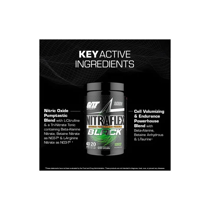 Pre Entreno Polvo GAT Nitraflex Black Sabor Watermelon Dragón Fruit