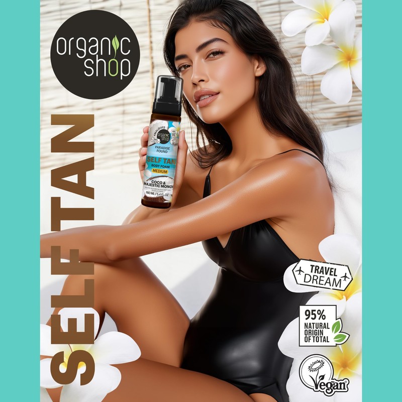 Organic Shop Paradise Found MEDIUM Self Tan Body Foam with