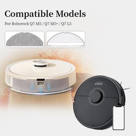 KiimSin Mop Cloths Accessory Set for Roborock Q7 M5 / Q7 M5+ / Q7 L5 Robot Vacuum Cleaner, Microfiber Mop Cloth Replacement Parts, 6 Pack