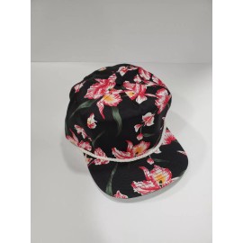 Unbranded Vintage 90's Snapback Rope Trucker Hat Tropical Hawaiian Flloral Cap