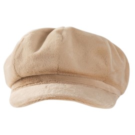 Falidem 8 Panel Newsboy Hats for Women,Winter Bakerboy Paperboy Pageboy Gatsby Cabbie Painter Cap Light Coffee