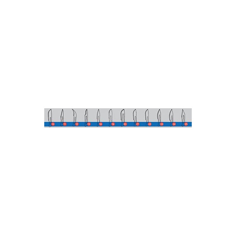 Mediware Disposable Scalpel Figure 10 with Protective Cap, Individually Sterile