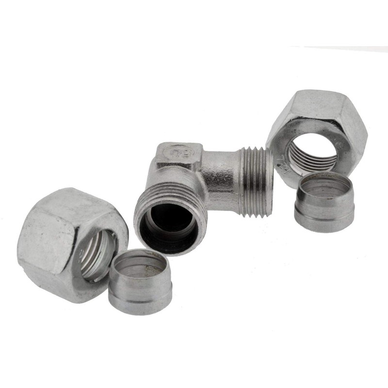 Angle Cutting Ring Fitting 12 L Galvanised Steel 90° Screw